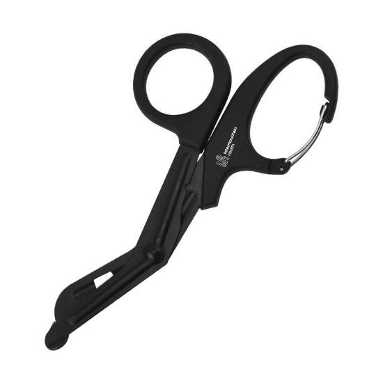 7.5" Medical Scissors w/ Carabiner Clip (PK/25) - JS076_BLK