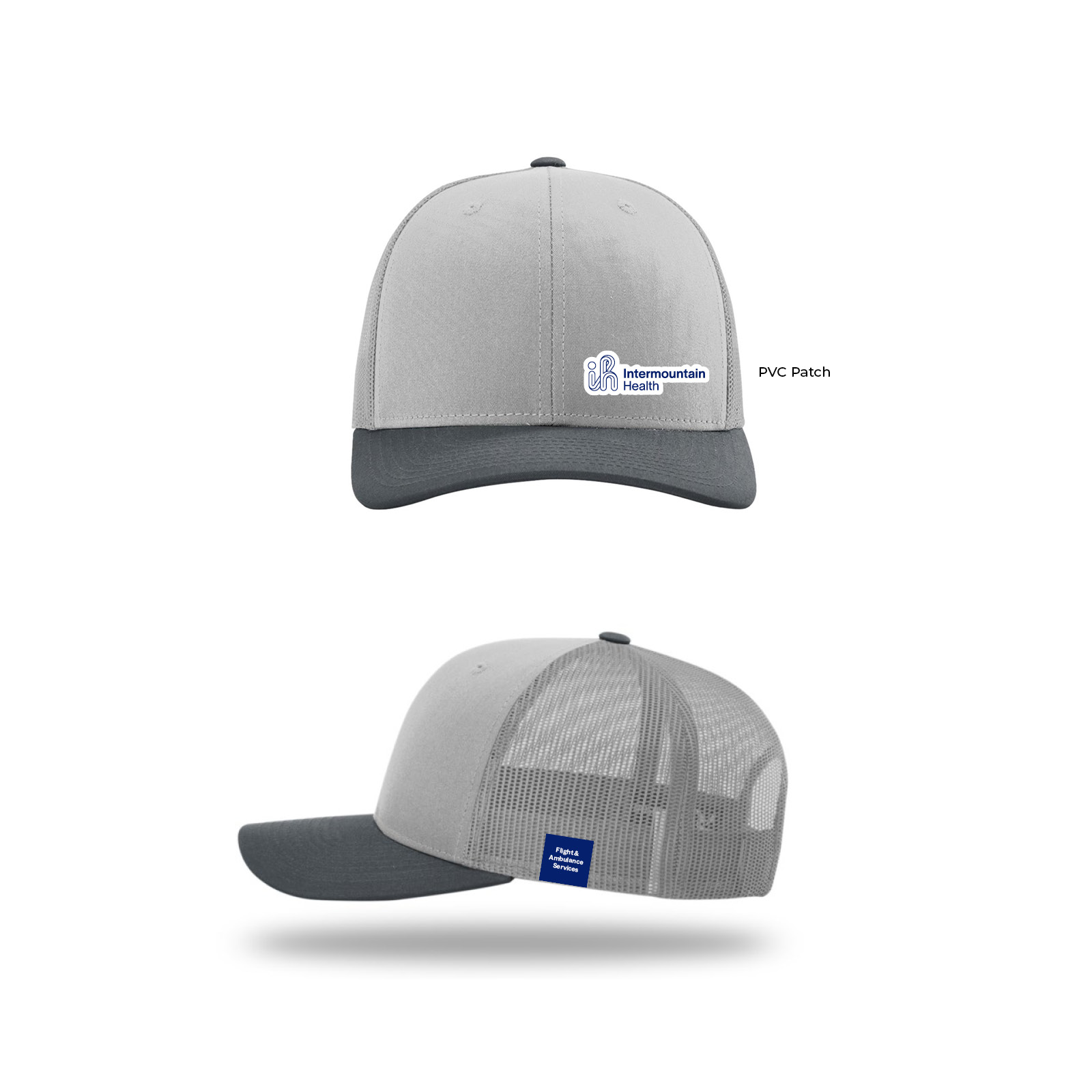 Richardson Trucker Cap Light Grey/Gunmetal 